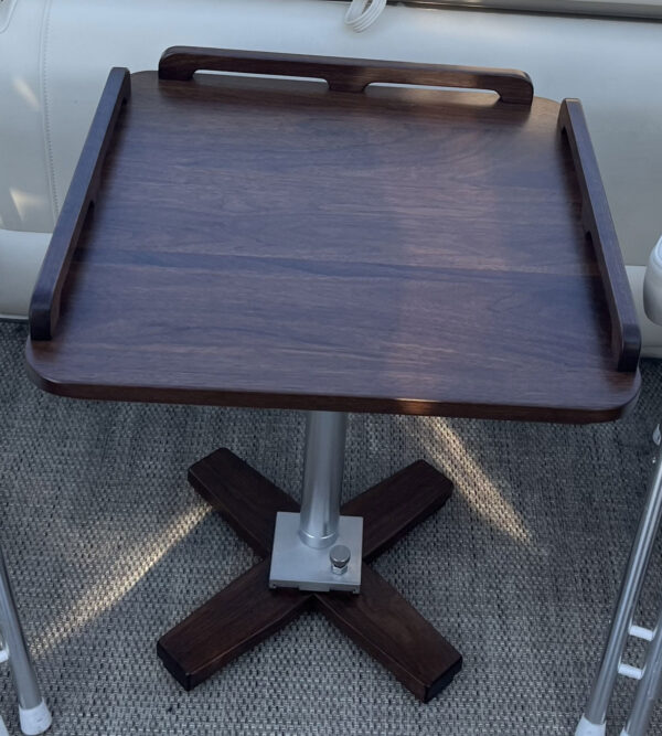 22" x 22" Boat Coffee Table with Side Rails in Walnut - Image 2