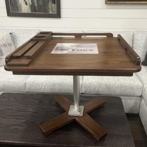 28" x 28" Boat Coffee Table in Walnut with Side Rails