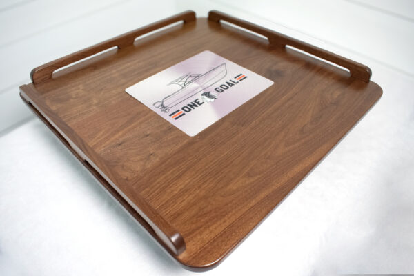 28x28 Walnut with Insert Perspective