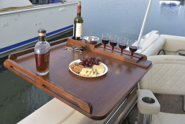 Gunwale Table with Wine Rack