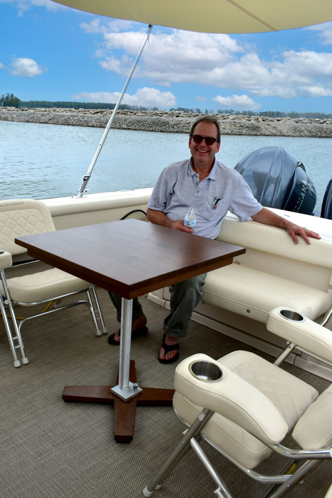 Pascal King-Smith and dining height table.