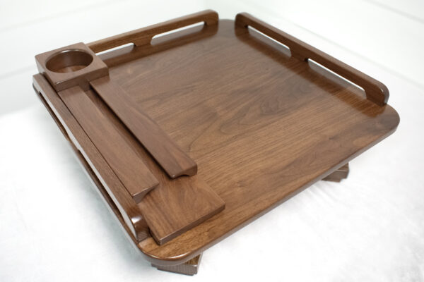 Wine Rack Walnut for 22x22 Table Perspective