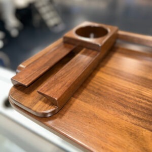 Walnut Mini Wine Rack Front View