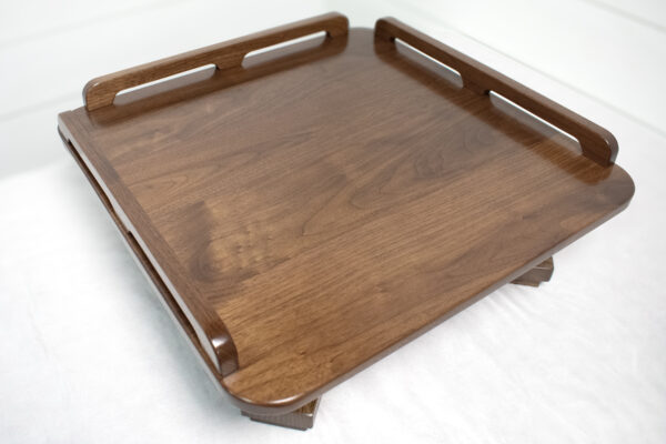 22 x 22 Walnut Boat Table Perspective