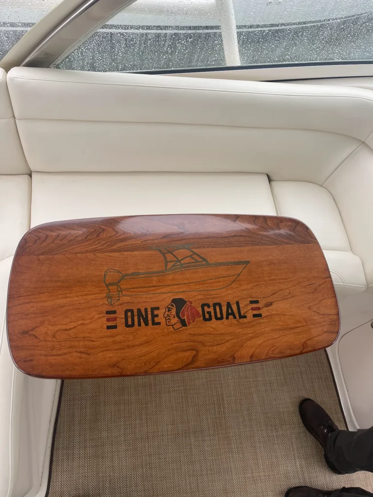 Gregory C. Custom boat table.
